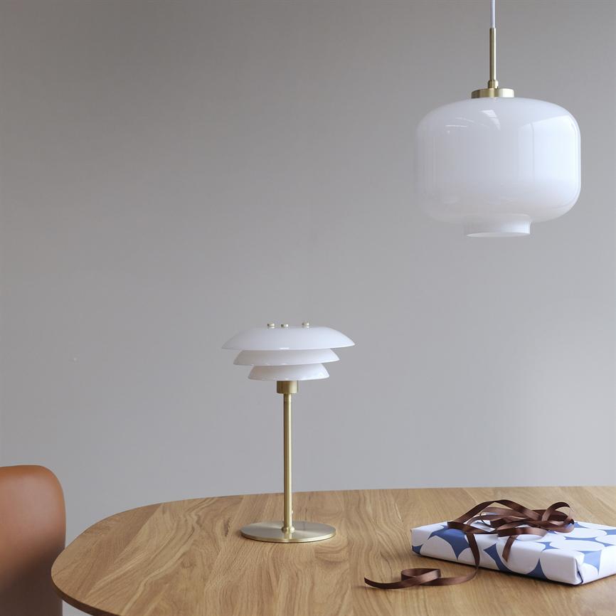 DL20 Bordlampe - Opal/Messing