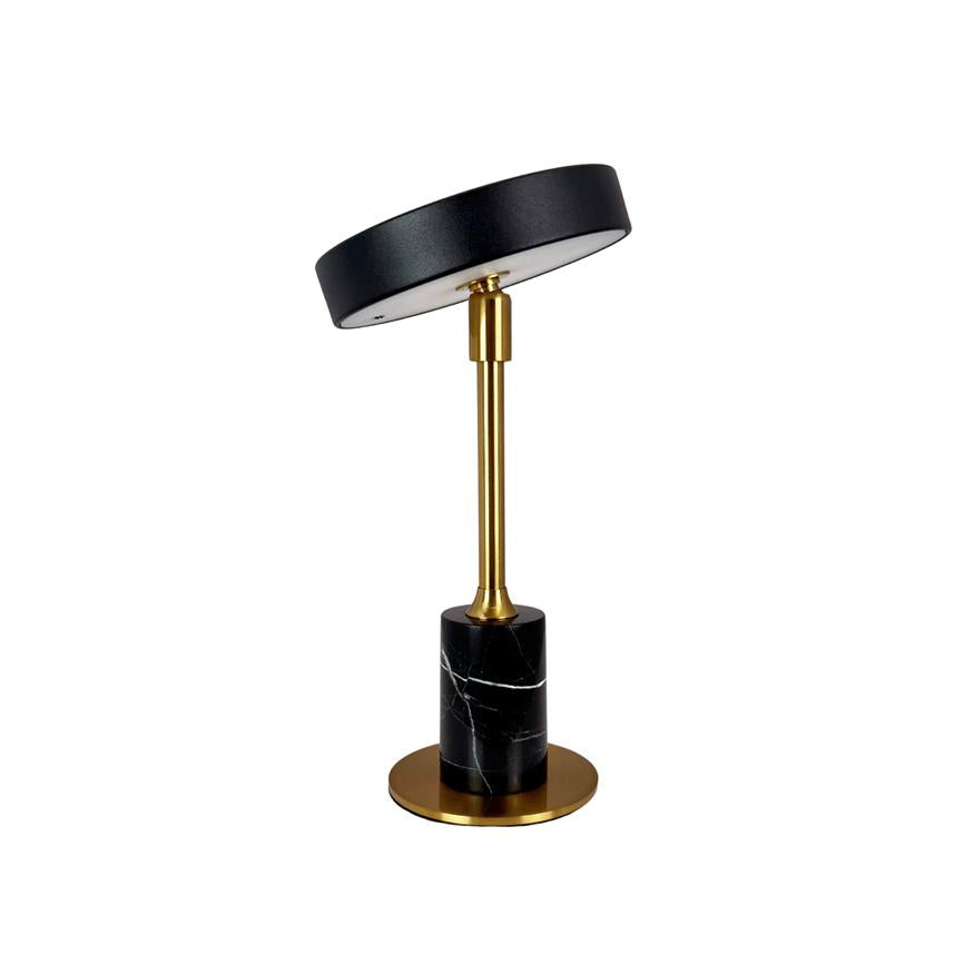 Starlight LED Mini Genopladelig Bordlampe - Sort/Marmor