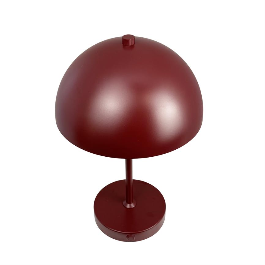 Stockholm LED Genopladelig Bordlampe V. 2.0 - Mørkerød