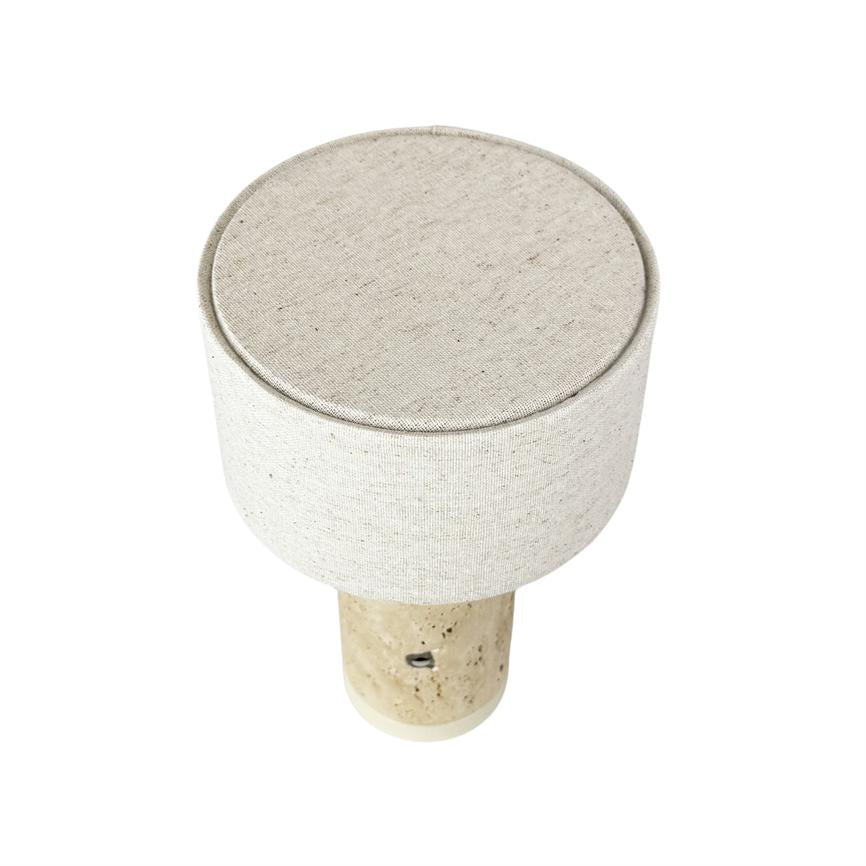 Mellow LED Genopladelig Bordlampe -Travertin
