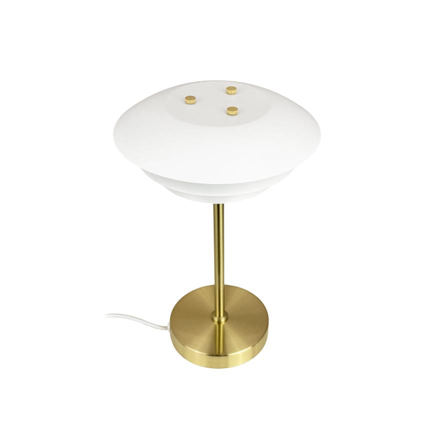 DL20 Bordlampe - Hvid/Messing